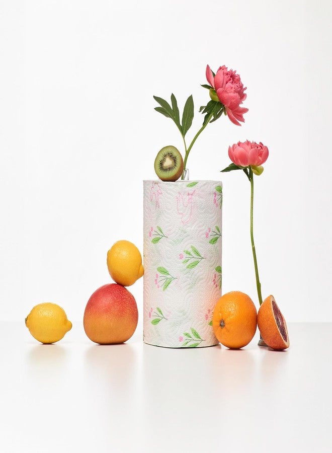 Renova Kitchen Paper Towels, Blossom Design, XXL Roll, 120 Sheets, White - Image 2